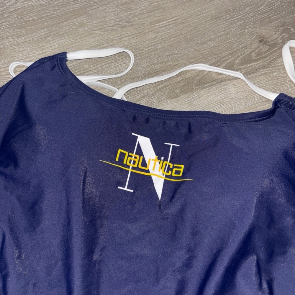Nautica Dark Blue Swimsuit with White Straps